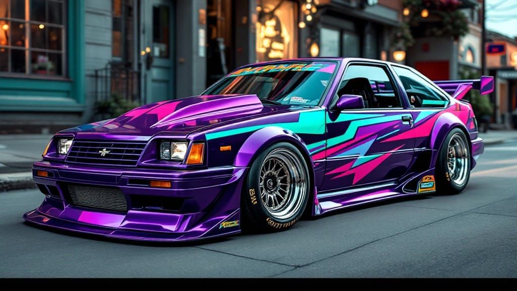 Radical 1980s Chevrolet Chevette Street Machine in Deep Purp...