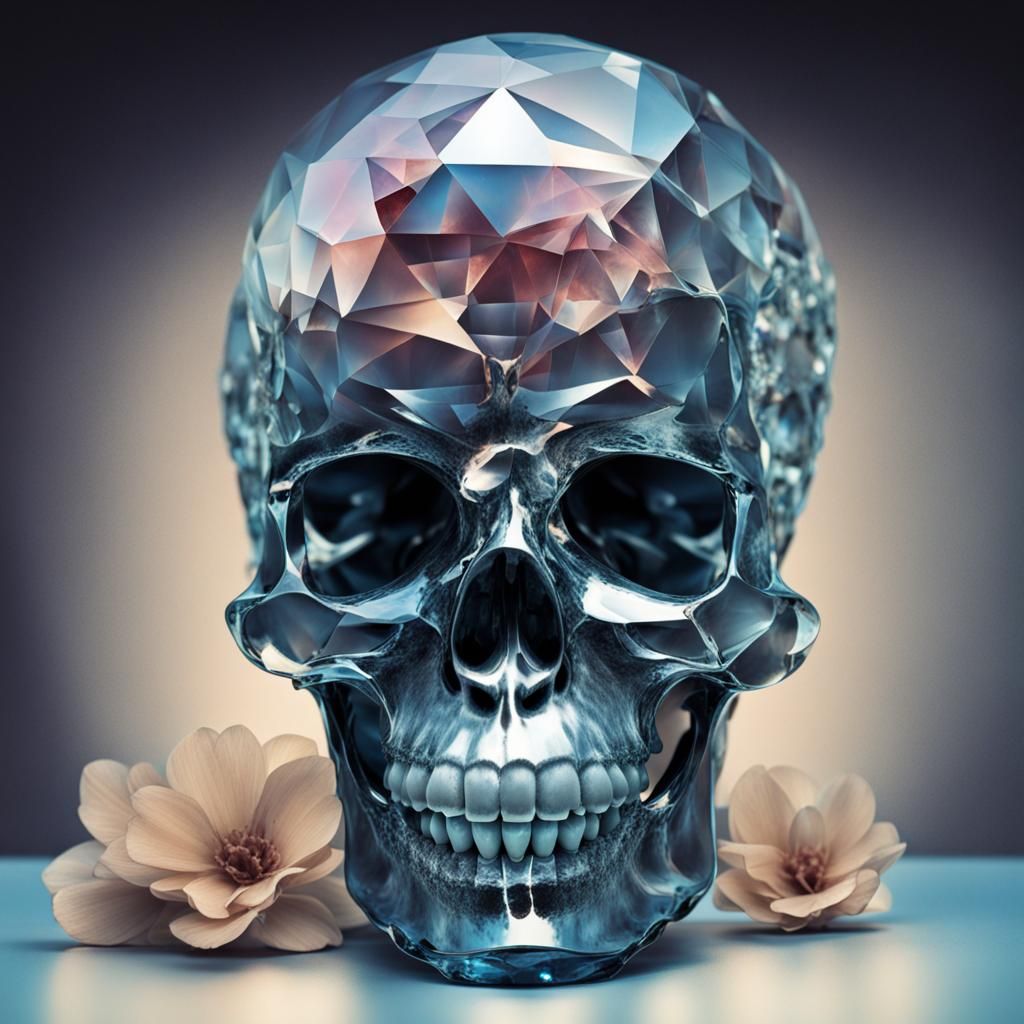 Crystalline Skull: A Digital Art Masterpiece