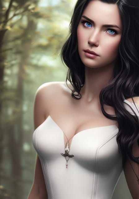 Elegant Portrait of a Woman in Hyperrealistic Style