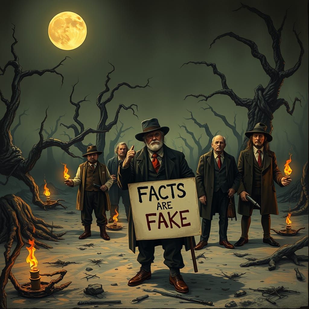 Surreal Republican Paradox in Dark, Gothic Fantasy Style