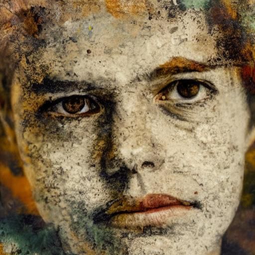 Emotive Portrait in Oil with Distressed Edges