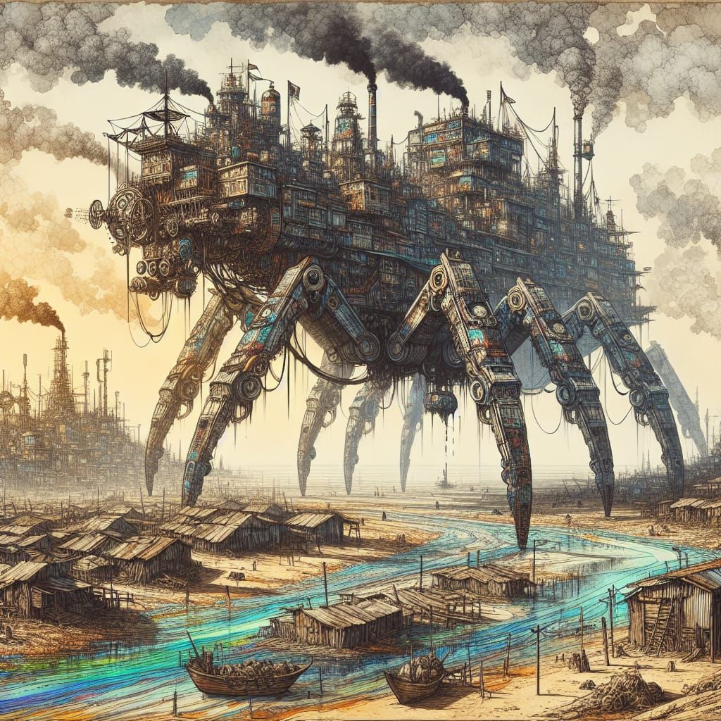 Nomadic Metropolis on Mechanical Spider Legs