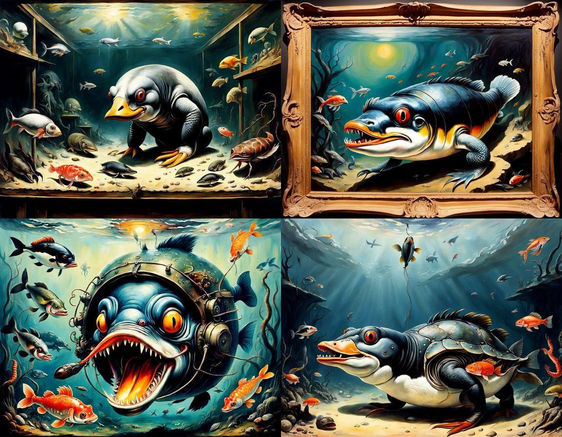 Horrific Mutant Zygote in a Dali-esque Lush Landscape