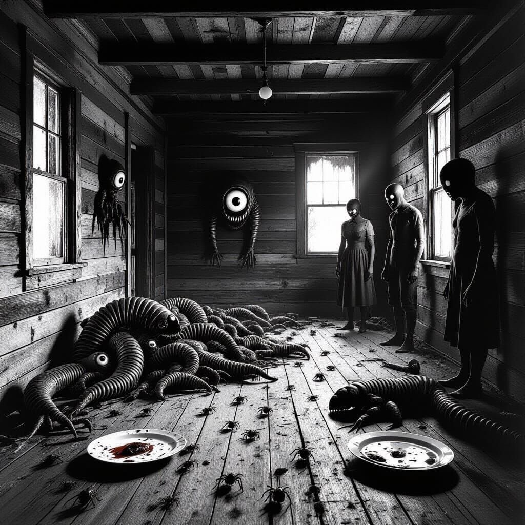 Surreal Horror in Decaying Vintage Photograph Style