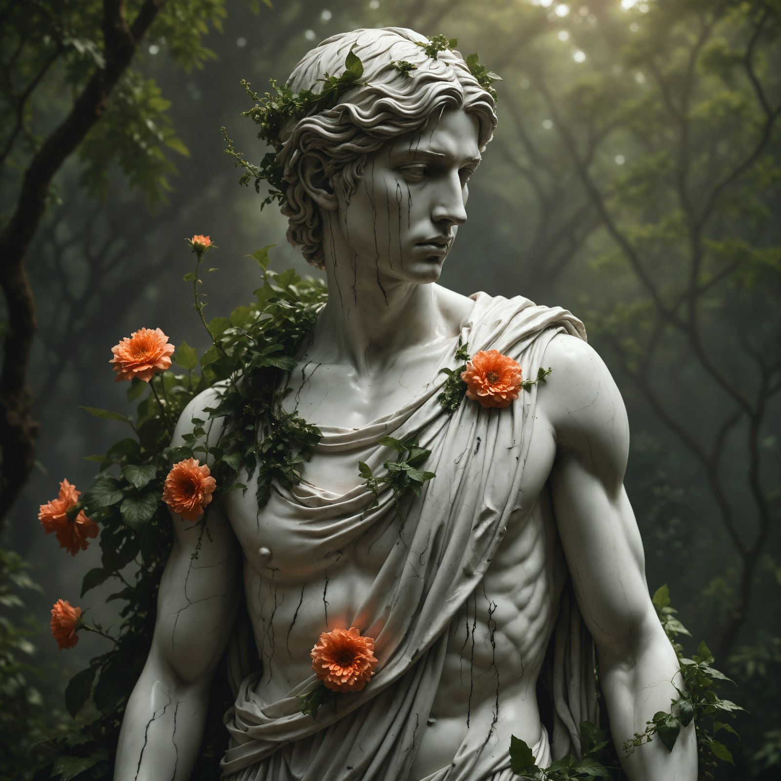 Ethereal Melancholy in Hyper-Realistic Art