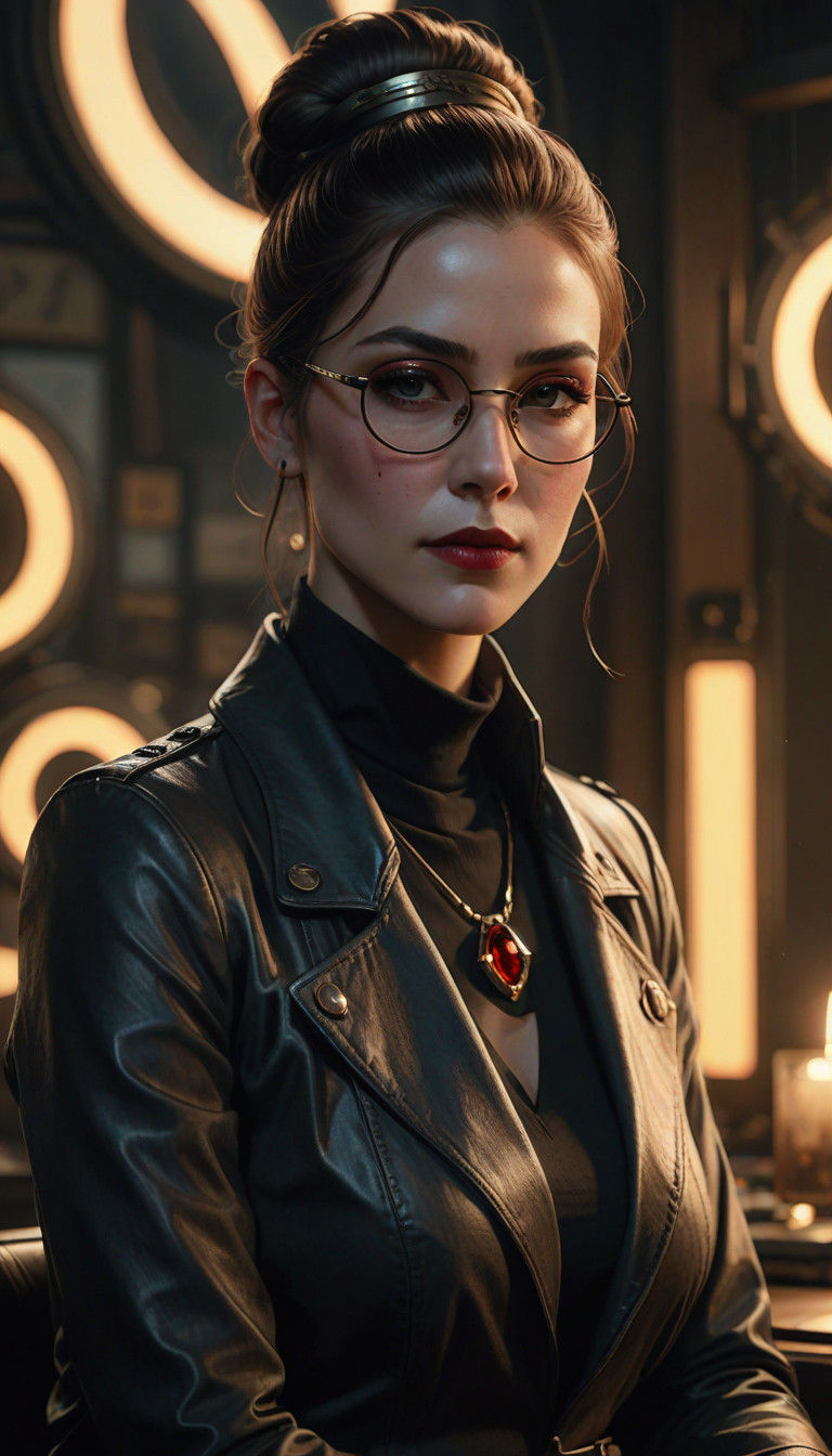 Elegant Woman Embraces Dystopian Ouroboros in Artgerm-Inspir...