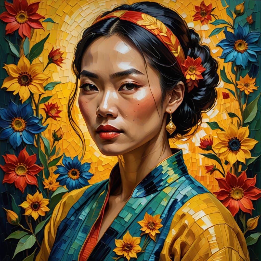 Confident Vietnamese Woman in Warm Golden Light