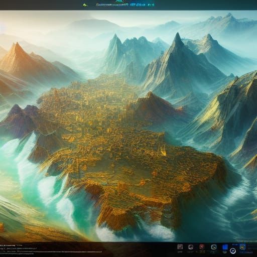 Detailed Map of Russia: Fantasy Concept Art