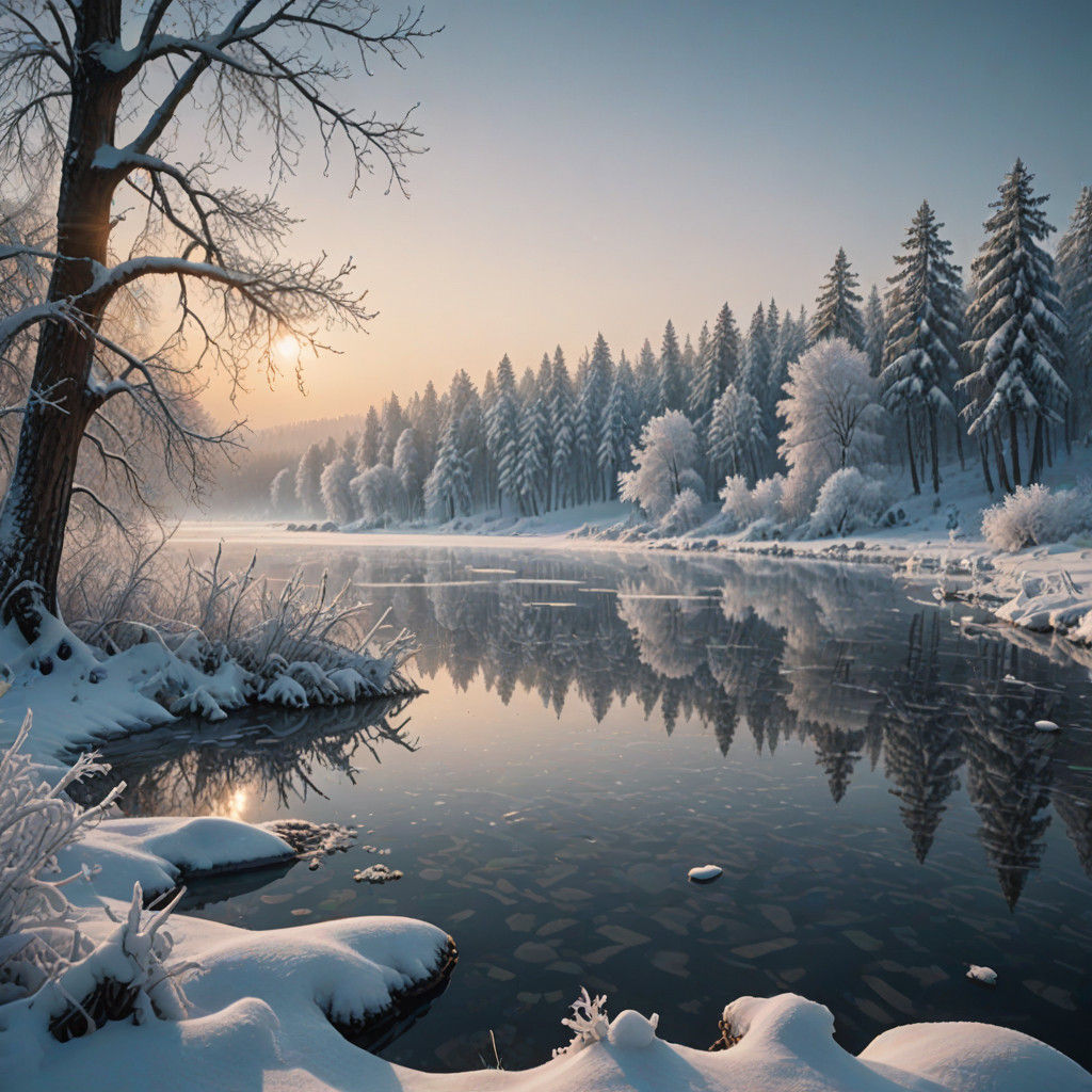 Winter Wonderland Serenade in Vibrant Oil Colors