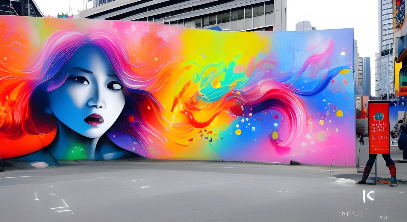 Woman in Gangnam: Graffiti Street Art