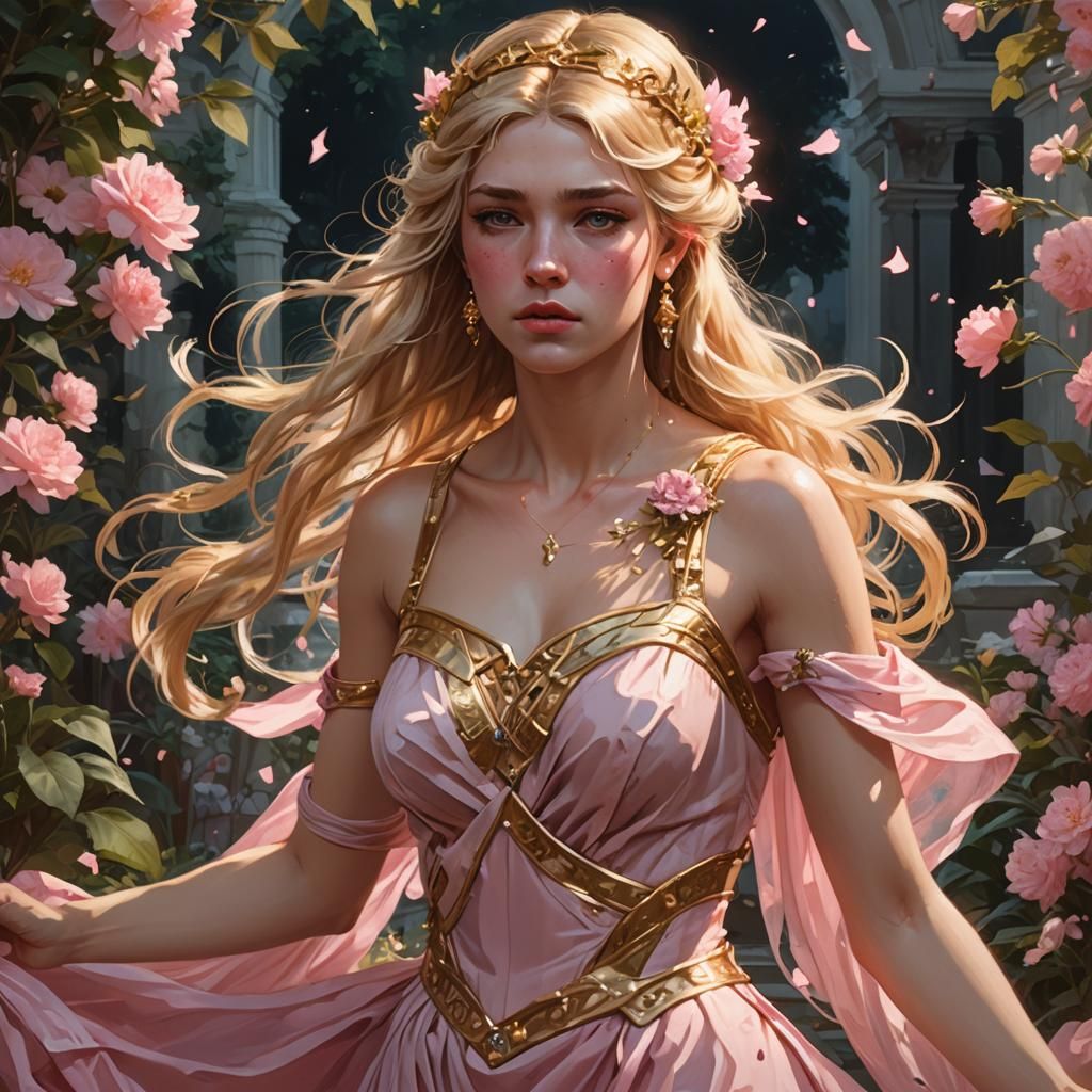 Demigoddess in Distress: Hyperdetailed Digital Portrait