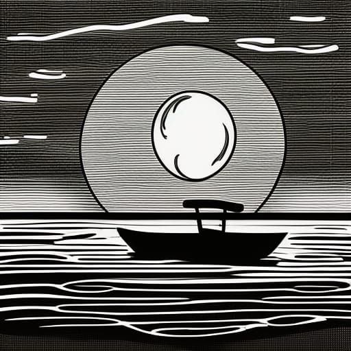 Line Art boat
