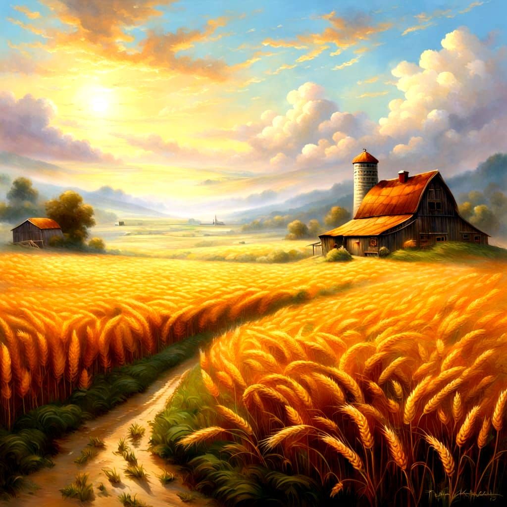 Golden Wheat Field Ready for Harvest