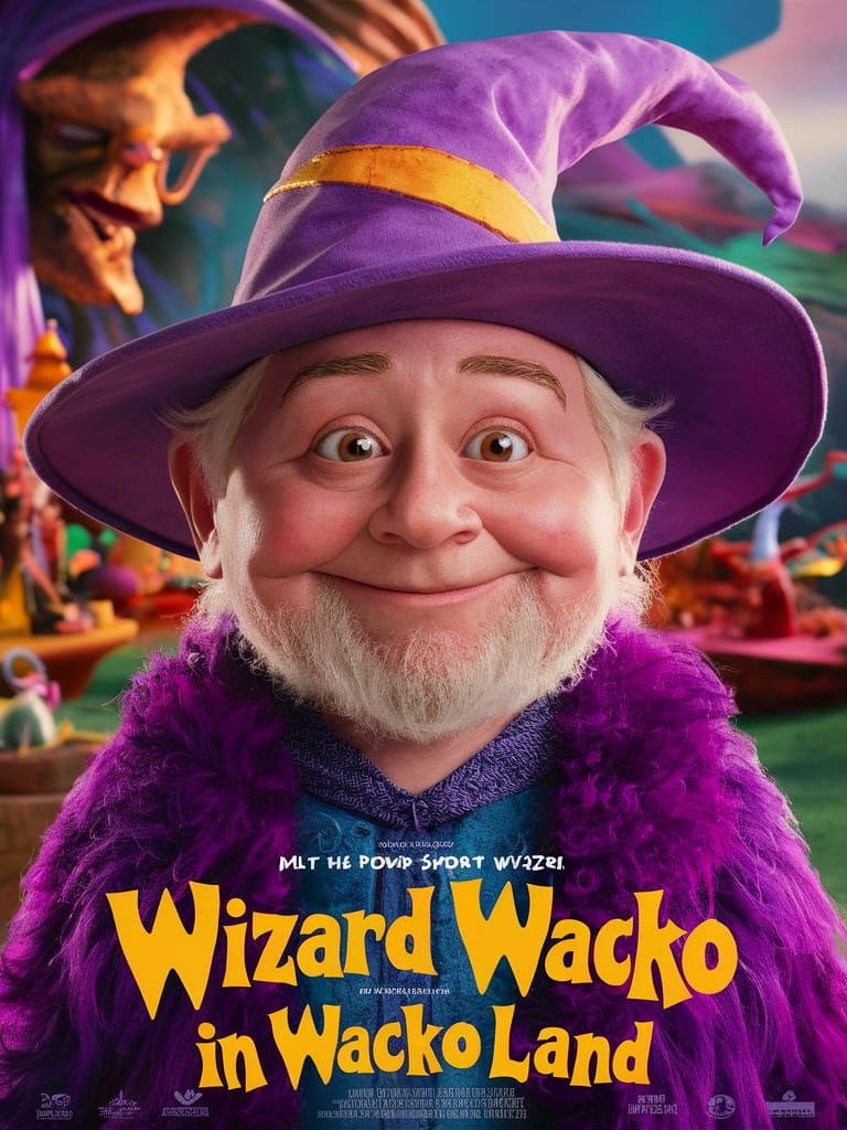 Wizard Wacko in Wacko Land: Enchanting Movie Poster