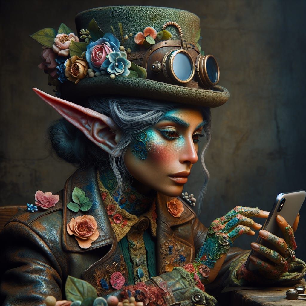 Pixie Lost in Thought, Ultra-Photorealistic Image