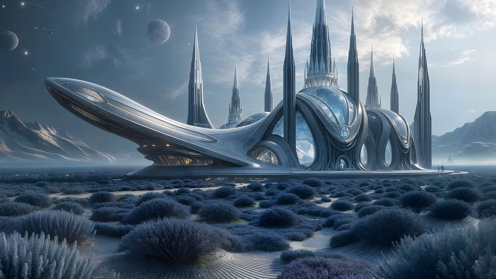 Alien Architectural Masterpiece in Ultra-Photorealistic Styl...