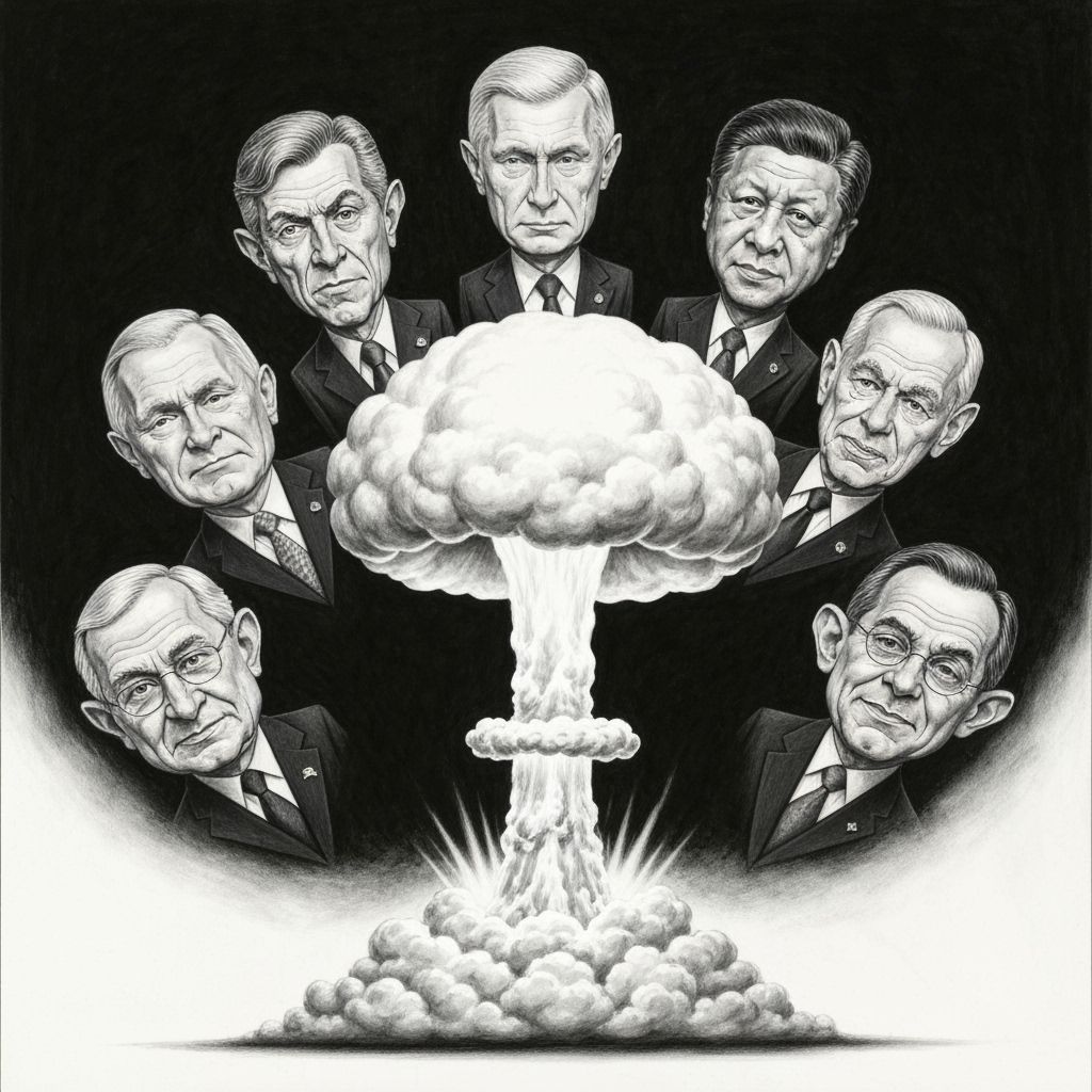 Political Leaders Surround Nuclear Bloom