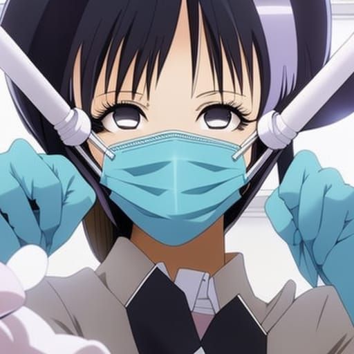 Anime Style Dentist in Surgical Mask