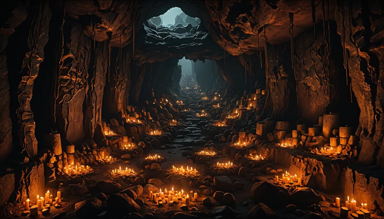 Ancient, Mysterious Cave Illuminated by Thousands of Candles