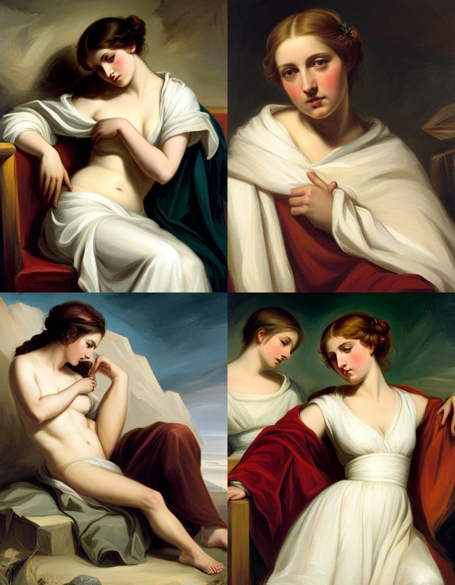 Romantic Portrait Inspired by Historical Masters