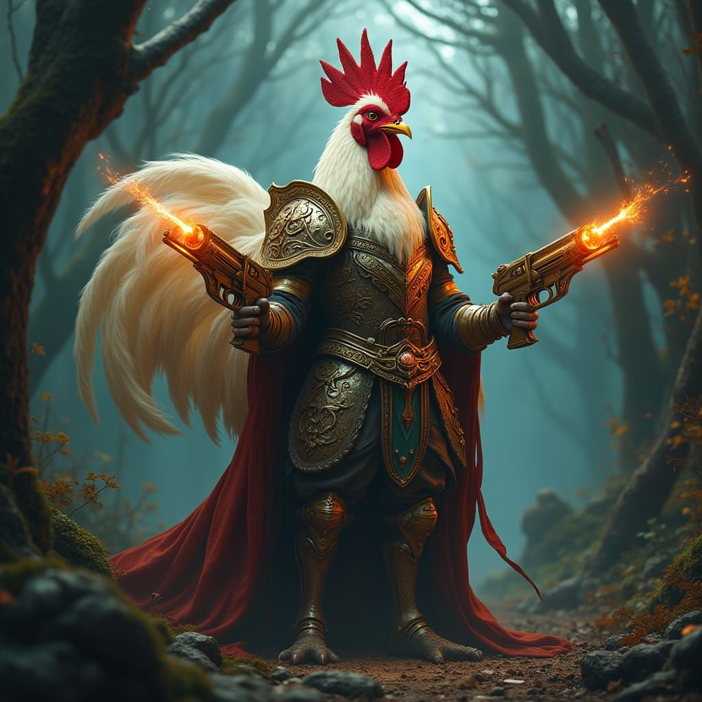 Chicken with guns