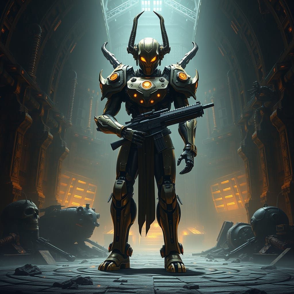 Dwemer Automaton 'Brass Wraith' in Ancient Ruin