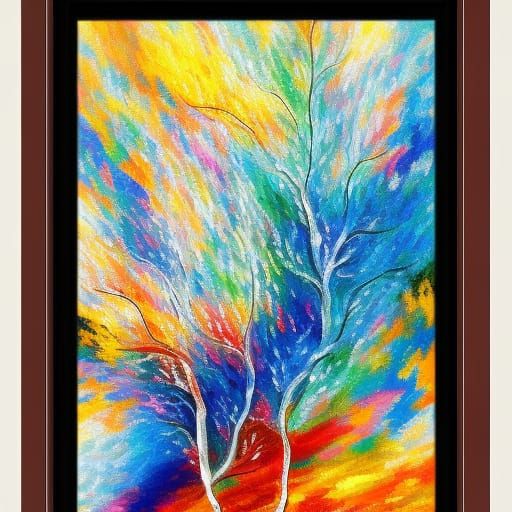 Abstract Water Diamond Painting in Frame