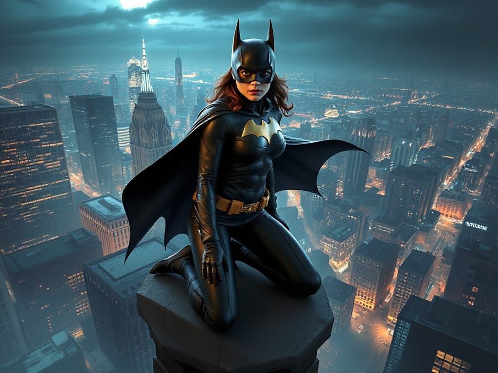 Jessica Biel as Hyperrealistic Batgirl in Gotham City