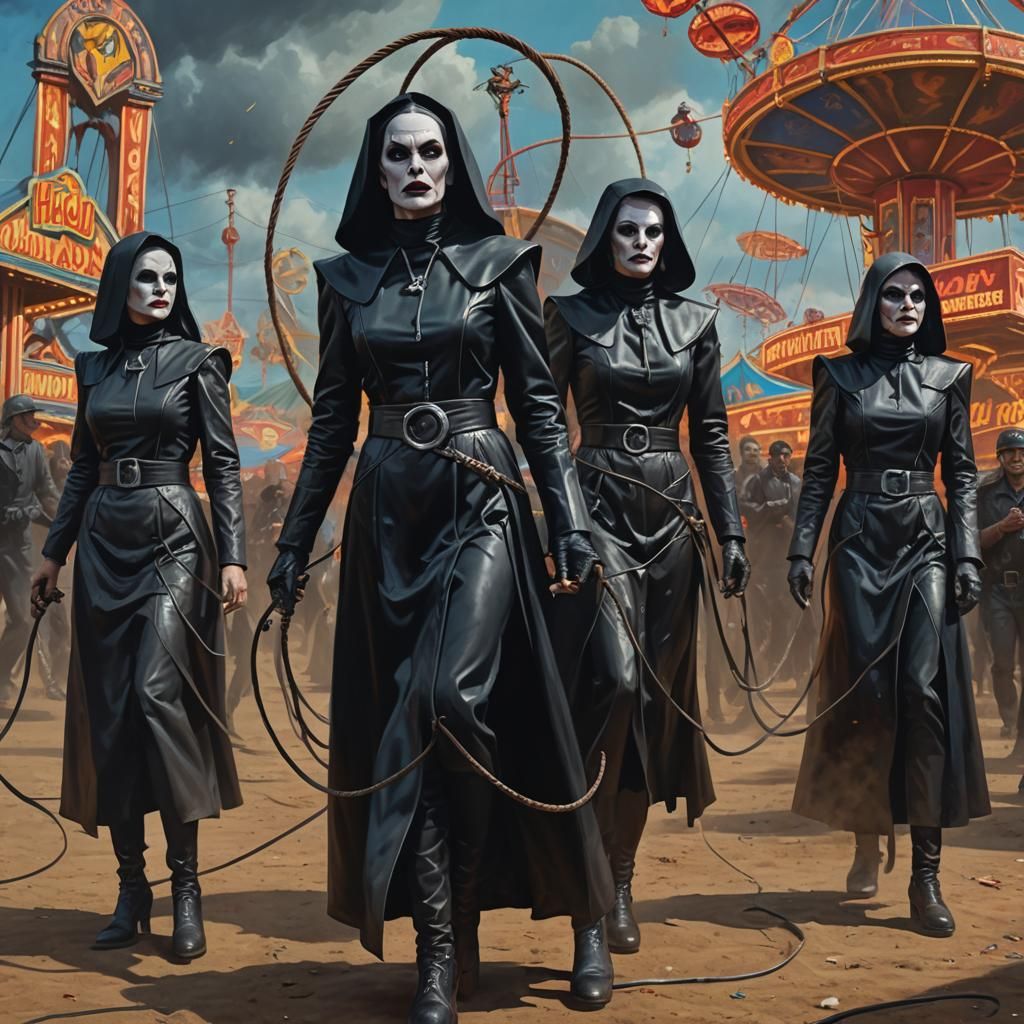 Vampira and Friends as Gothic Villainous Nuns