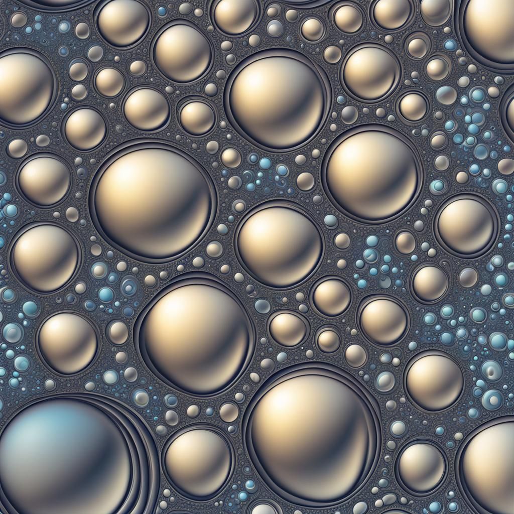 Abstract Fractal Bubbles in 3D Shading