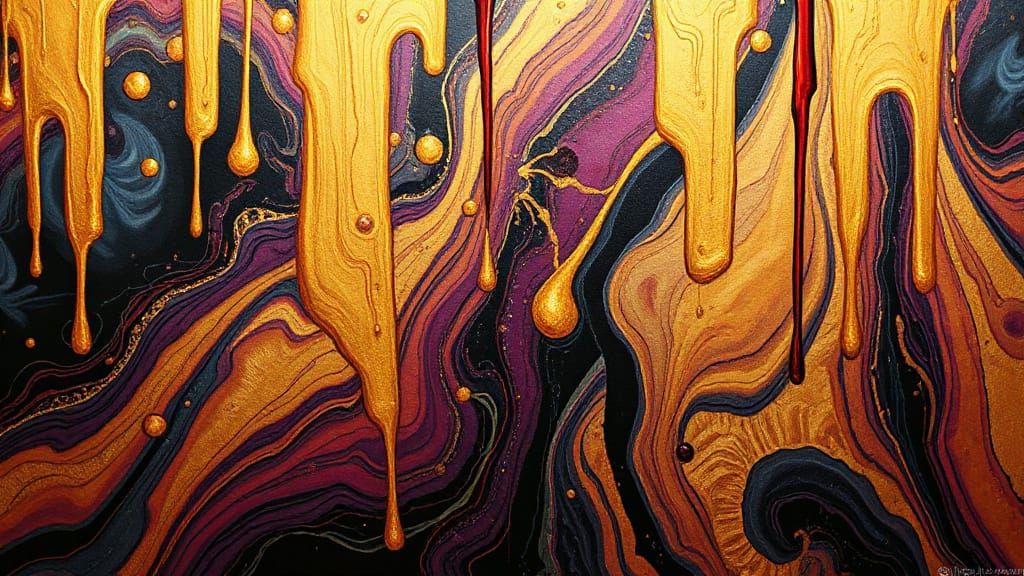 Ethereal Paintscape in Dark Luxe Style