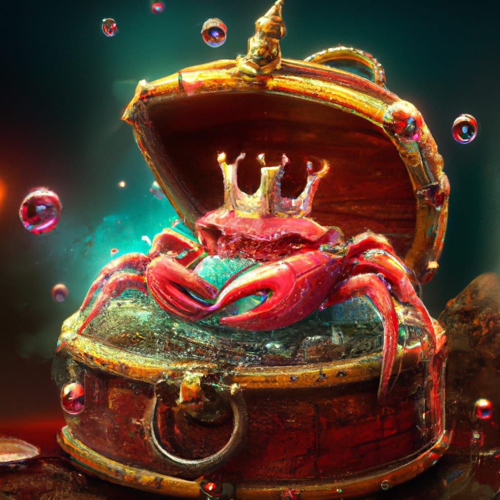 King crab in a Treasure chest
