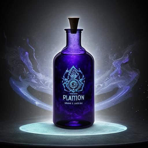 Mystical Potion Bottle Exuding Immense Power