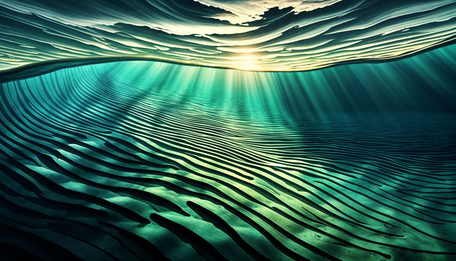 Bleak Underwater Palm Tree