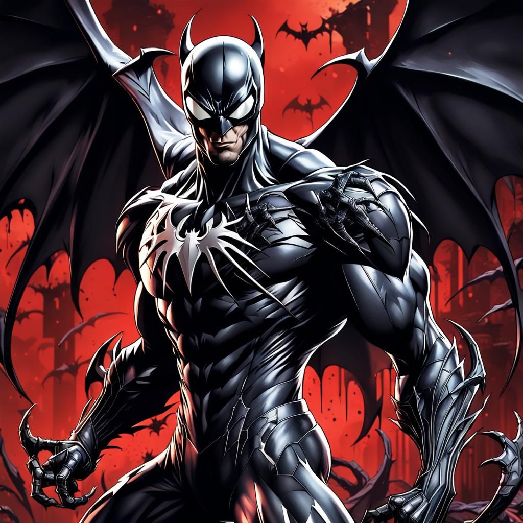 Symbiote Batman with Claws and Wings
