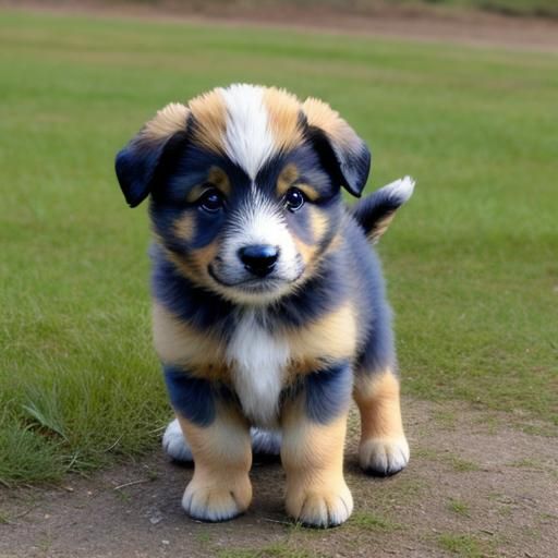 Adorable Little German Shepherd Puppy Portrait