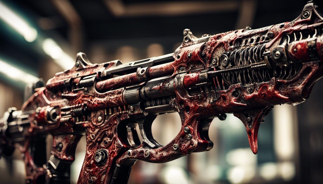 Horrific Alien Weapon of Bone and Gore