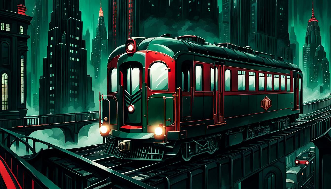 Art Deco Train at End of Line