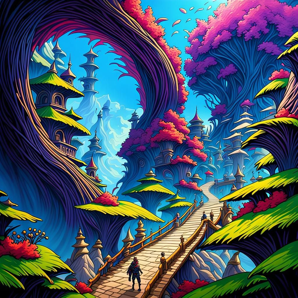 Dynamic Comic Book Art in Bisley Style