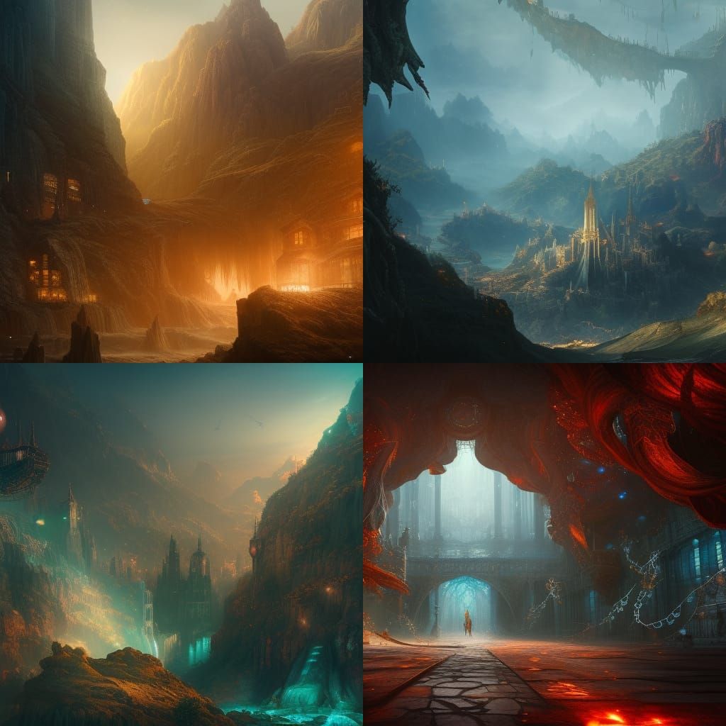 Intricate "You Cannot Trust a Liar" Matte Painting