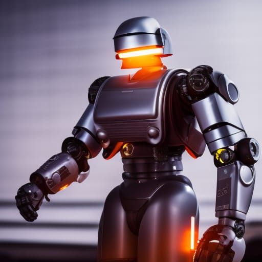 Robocop Portrait in Sharp Focus