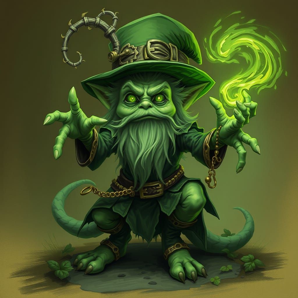 Mystical Leprechaun Spirit in Whimsical Woodland