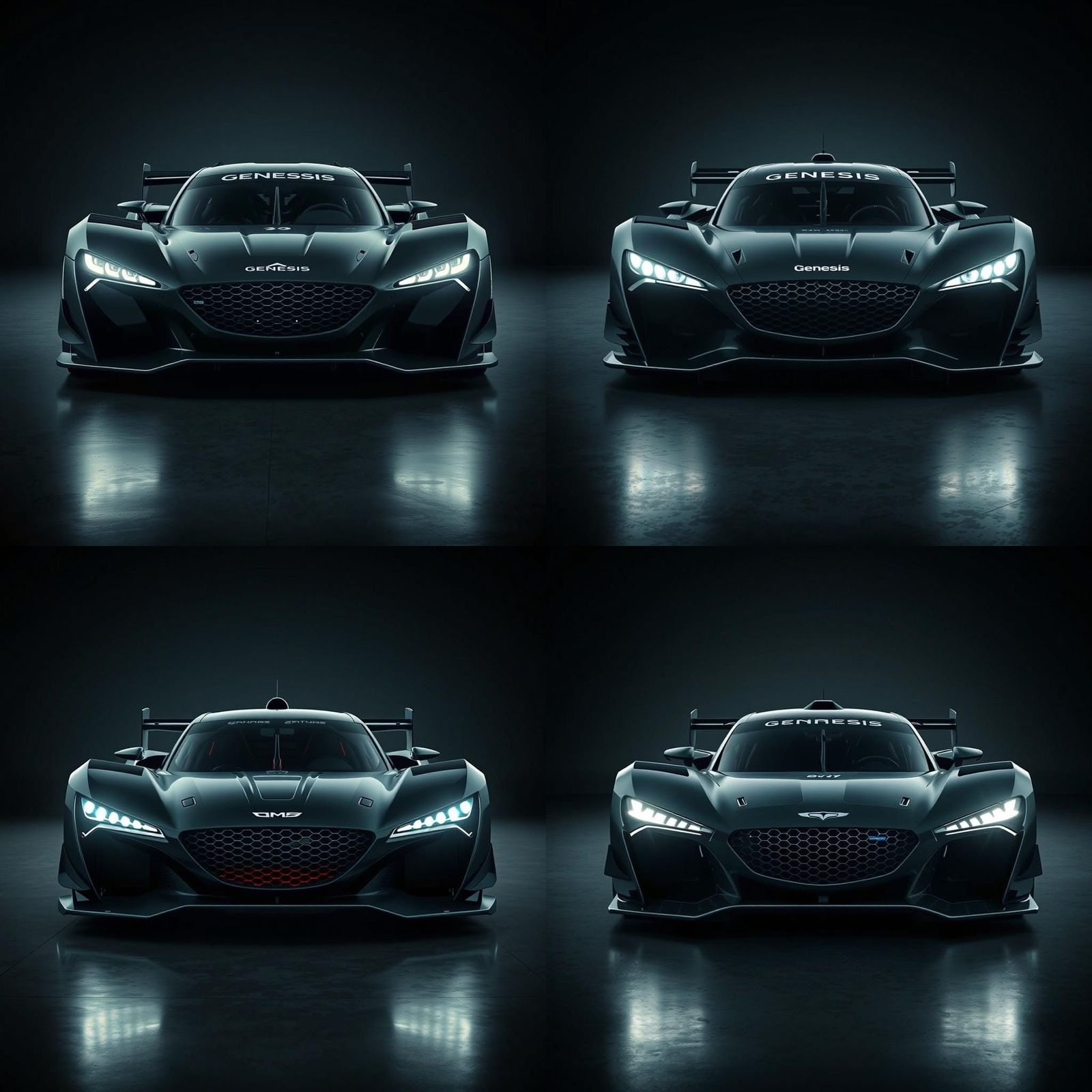 Genesis Futuristic Racing Car: Orange Hypercar Concept