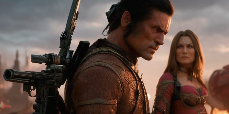 Cowgirl vs Geisha: Epic Action in Comic Book Art