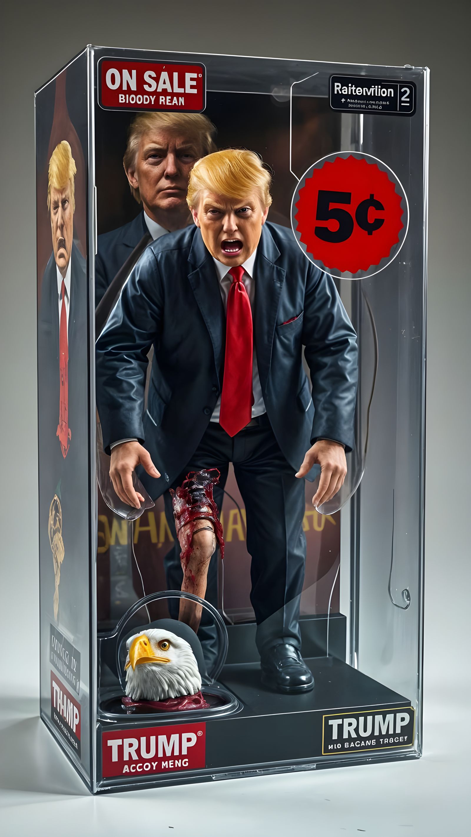 Grotesque Zombie President Action Figure Toy