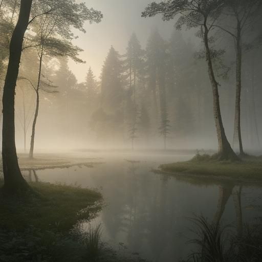 Hidden Lake Sunrise: A Cinematic Matte Painting