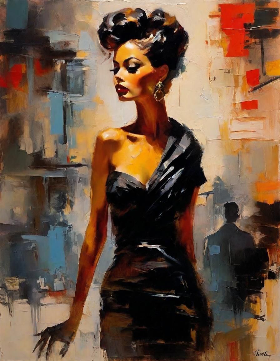 Greaser Femme Fatale in Sfumato Oil Style