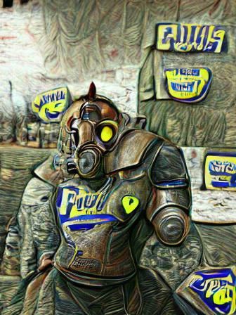 Futuristic Power Armor in Wasteland Setting