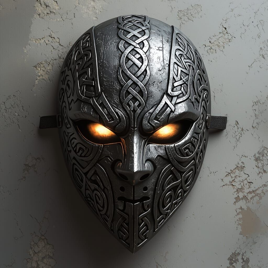 Heavy Metal Mask With Norse Details