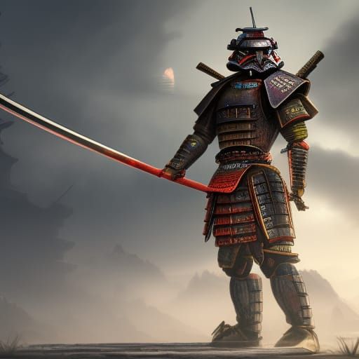Samurai Stormtrooper: Detailed Matte Painting in Unreal Engi...